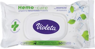 TOALET PAPIR VLAŽNI HEMO CARE 60/1 VIOLETA