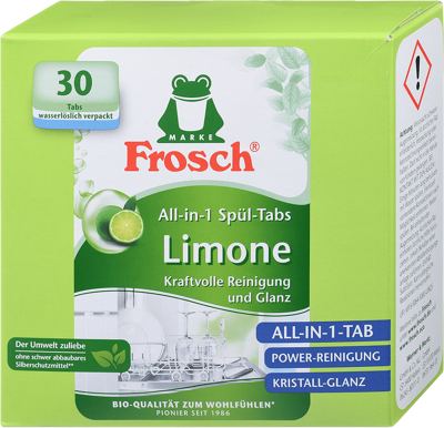 DETERDŽENT GREEN LEMON DISHWASHING TABS 30 FROSCH