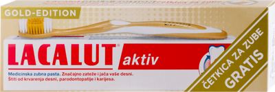 PASTA ZA ZUBE AKTIV LACALUT 75ML+GOLD ČETKICA