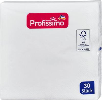Profissimo salvete bele 33X33 30kom