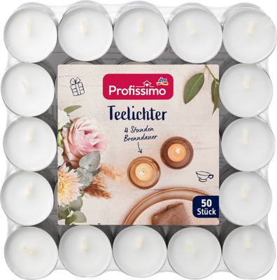 Profissimo čajne sveće bele 50kom