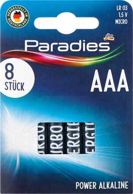 Paradies alkalne baterije AAA 8kom