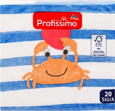 Profissimo salvete rak 25x25cm 20kom