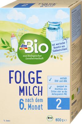 dmBio zamensko mleko 2 600g