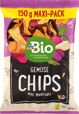 dmBio Maxi čips povrće morska so 150g