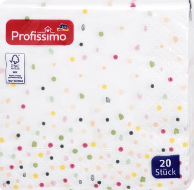 Profissimo salvete konfete 25x25 20kom