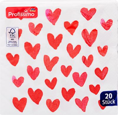 Profissimo salvete srca 33x33 20kom