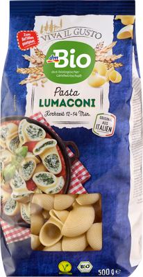 dmBio testenina Lumaconi 500g