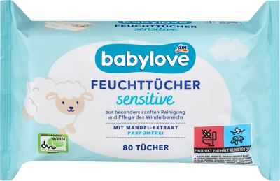 babylove vlažne maramice Sens. 80kom