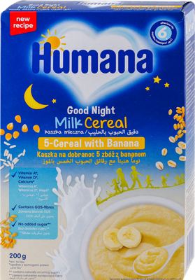 Kasa Humana+6 mlecna za laku noc 200g