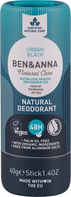 DEZODORANS U STIKU NATURAL BEN & ANNA - URBAN BLACK 40G