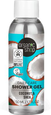 organic shop tuš/gel COCONUT&SHEA 50ml