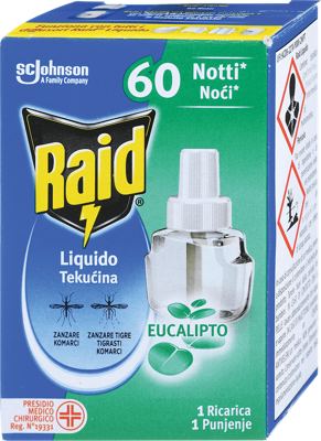 TEČNOST ZA EL.APARAT RAID ELECTRIC EUKALIPTUS 60 NOĆI 36ML JW