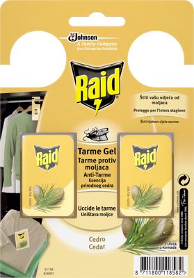 RAID SRED. U GELU PROTIV MOLJACA KEDAR 1KOM JW