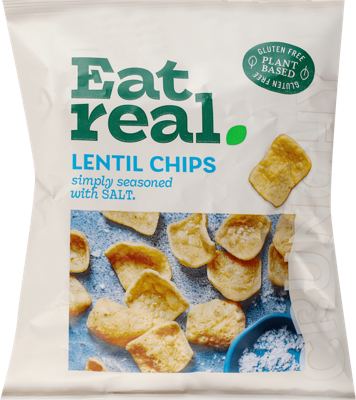 ČIPS OD SOČIVA SA MORSKOM SOLI 40GR EAT REAL