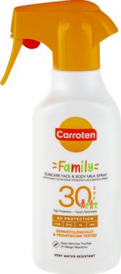 MLEKO ZA SUNČANJE SPREJ FAMILY SPF30 270ML R24 CARROTEN