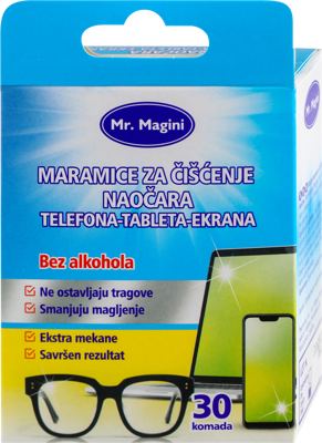 MARAMICE ZA ČIŠĆENJE NAOČARA MR.MAGINI 30KOM