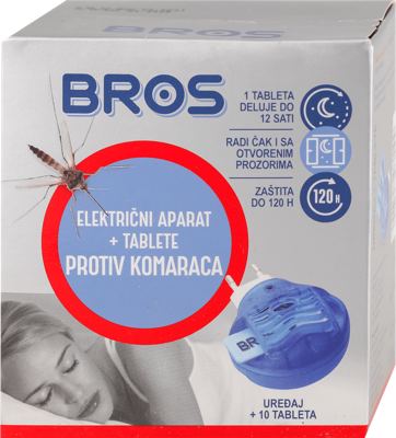 BROS ELEKT.APARAT+TABL.10KOM PROTIV KOMARACA