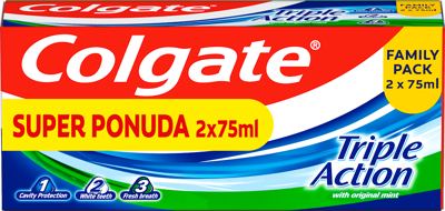COLGATE BIPACK 2X75ML TRIPLE ACTION