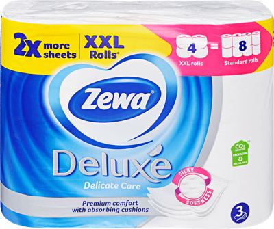 TOALET PAPIR ZEWA DELUXE 4/1 DELICATE CARE XXL SCA HYGIENE PRODUCT