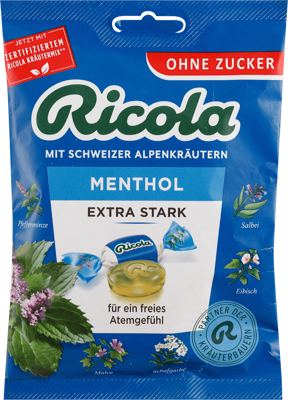 Ricola MENTHOL bombone EKSTRA JAKE 75g
