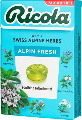 BOMBONE BEZ ŠEĆERA ALPIN FRESH RICOLA 40G