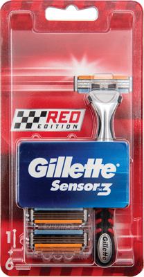 GILLETTE SENSOR 3 RAZOR RED EDITION
