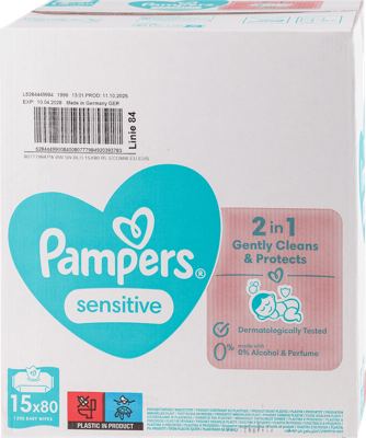 Vlazne maramice Pampers Sensitiv15x80kom