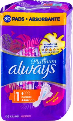 ULOŠCI HIGIJENSKI PLATINUM NORMAL ALWAYS 30/1