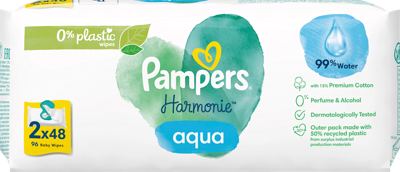 VLAŽNE MARAMICE AQUA PURE HARMONIE PAMPERS 2X48