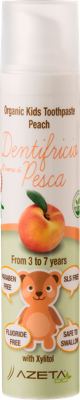 AZETAbio pasta za zube 3-7g breskva 50ml