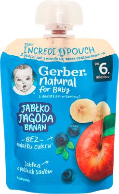 VOĆNI DEZERT JABUKA BOROVNICA BANANA GERBER 80G