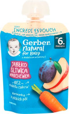 Pouch jabuka,sljiva,sarg.Gerber 80g