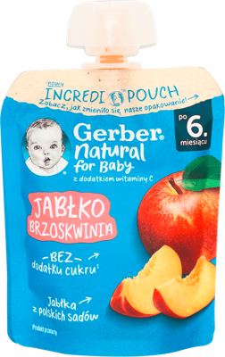 VOĆNI PIRE POUCH JABUKA BRESKVA 80GR GERBER