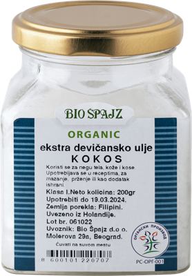 Ulje devicansko od kokosa BIO 200g