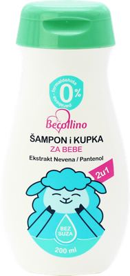 ŠAMPON I KUPKA ZA BEBE 2U1 200M BECOLLINO