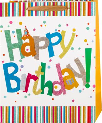 Ukrasna kesa Happy Birthday narandž 1/1