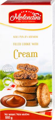 KEKS BEZ GLUTENA SA KREMOM MOLEDINI 180G