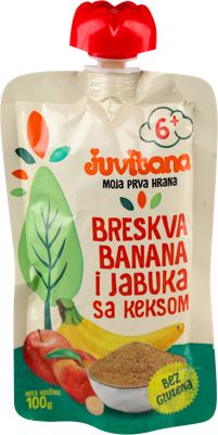 Vocni pire breskva, banana, jabuka sa keksom 0100 Juvitana 6