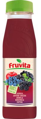 Fruvita 100% sok Jab.cr.groz.aron.borov.kup.0.33