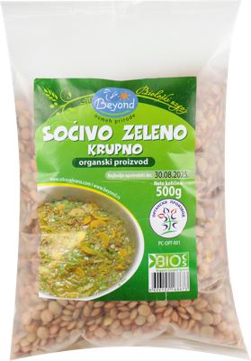 SOČIVO ZELENO KRUPNO ORGANIC 500 GR BEYOND