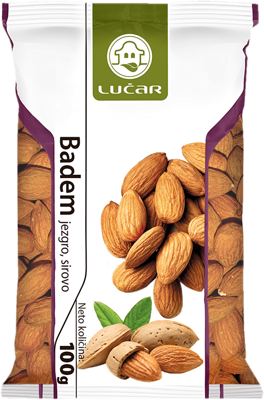 BADEM SIROVI JEZGRO LUČAR 100G
