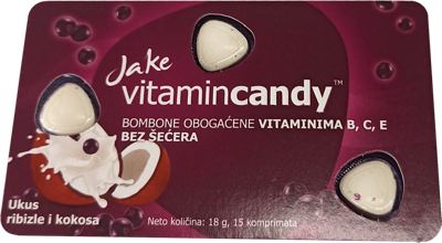 BOMBONE JAKE MULTIVITAMIN KOKOS-CRNA RIBIZLA 18.75 GR