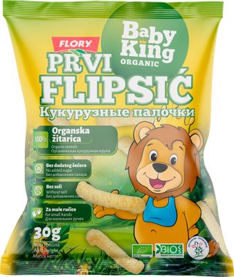 DEČIJA HRANA PRVI FLIPSI ORGANIK 30GR FLORY