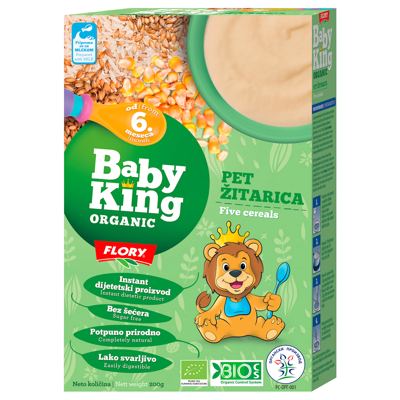 CEREALIJE 5 ŽITARICA BABY KING ORGANIC 200 GR FLORY