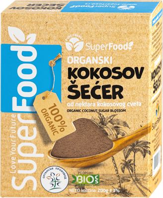 KOKOSOV ŠEĆER 200 GR ORGANIC SUPERFOOD