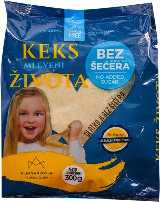 MLEVENI KEKS BEZ ŠECERA 300G