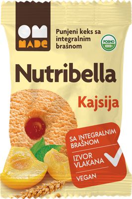 NUTRIBELLA PUNJENI KEKS KAJSIJA 50G 18/1