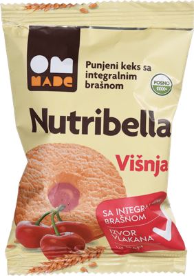 KEKS PUNJENI VIŠNJA 50GR NUTRIBELLA
