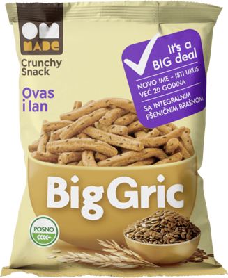 Integralni Štapić Ovas Lan Biogric 70 g